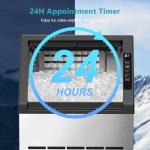 COWSAR Commercial Ice Maker Machine, 80Lbs/24H Freestanding Undercounter Ice Maker with 24Lbs Storage Capacity, Self-Cleaning Ice Machine for Home, Bar, Restaurant, Office, Outdoor
