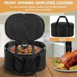 LASUK Portable Slow Cooker Travel Bag, Isulated Carrier Case Tote for 4-8 Quart Crock Carrier Compatible with Else Brands, Internal Mesh Net Holds Pot in Place, For Travel, Outdoor, Picnic, Black