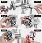 2-in-1 Manual Meat Grinder with Sausage Stuffer-Suitable for Filling Meat Sausages and Grinding Complementary Foods-Suitable for Home Restaurants and Outdoor Meat Grinder-LZ2