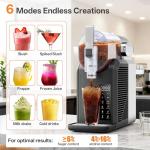 ZABINS Slushie Machine, 2L/68oz Frozen Drink Maker & Margarita Machine with 6 Presets and LED Display, No Ice Needed Slushy Machine for Home & Party