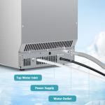 COWSAR Commercial Ice Maker Machine, 80Lbs/24H Freestanding Undercounter Ice Maker with 24Lbs Storage Capacity, Self-Cleaning Ice Machine for Home, Bar, Restaurant, Office, Outdoor