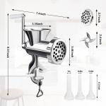 2-in-1 Manual Meat Grinder with Sausage Stuffer-Suitable for Filling Meat Sausages and Grinding Complementary Foods-Suitable for Home Restaurants and Outdoor Meat Grinder-LZ2