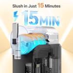 ZABINS Slushie Machine, 2L/68oz Frozen Drink Maker & Margarita Machine with 6 Presets and LED Display, No Ice Needed Slushy Machine for Home & Party