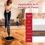 Rosewill 11-in-1 Steam Mop, 260°F Handheld Steam Cleaner, 1200W Detachable Steam Mops for Floor Cleaning, Removable Tank, Multi-Purpose Steamer for Hardwood, Tile, Grout, Furniture - Black