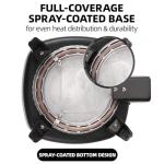 I-Keukenn 7" Electric Skillet with Lid, Non-Stick Ceramic Electric Frying Pan, 600W Single-Serve Grill with Adjustable Temperature Control for Pancakes, Eggs & Sausage