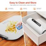 Warming Mat for Food, Voriah Electric Warming Tray with 99H Timer & 8 Temperature Settings, Foldable Food Warmer with °C/°F Switch, Keeps Food Warm at Buffets, Sabbath, Family Gatherings(White)