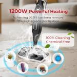 Rosewill 11-in-1 Steam Mop, 260°F Handheld Steam Cleaner, 1200W Detachable Steam Mops for Floor Cleaning, Removable Tank, Multi-Purpose Steamer for Hardwood, Tile, Grout, Furniture - Black