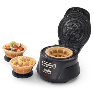 Presto 03500 Belgian Waffle Bowl Maker,Black, 9.3 x 8.25 x 5.25 inches