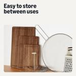 Amazon Basics Wooden Chopping Boards, 3-Piece Set, Acacia Wood, Pre-Oiled with Juice Groove