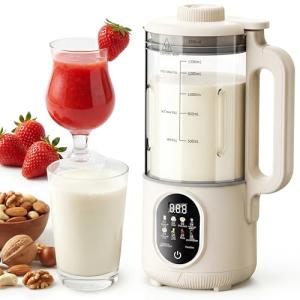 Nut Milk Maker, Milk Maker Machine 10-in-1 Plant Milk Maker for Almond Soy Oat, 55oz, 800W Hot & Cold, One-Touch Auto Clean, 12H Delay Start, 4H Keep Warm