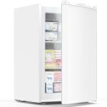 COWSAR 3.0 Cu.Ft Upright Freezer, Compact Freezer, Standing Deep Freezer with Adjustable Thermostat, Removable Shelves & Reversible Door,Fast Cooling for Office,Dorm,Commercial,White