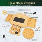 Large Charcuterie Board and Knife Set with Drawers
