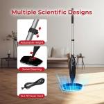 Rosewill 11-in-1 Steam Mop, 260°F Handheld Steam Cleaner, 1200W Detachable Steam Mops for Floor Cleaning, Removable Tank, Multi-Purpose Steamer for Hardwood, Tile, Grout, Furniture - Black