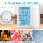 COWSAR 3.0 Cu.Ft Upright Freezer, Compact Freezer, Standing Deep Freezer with Adjustable Thermostat, Removable Shelves & Reversible Door,Fast Cooling for Office,Dorm,Commercial,White