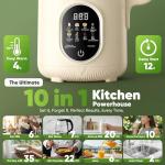 Nut Milk Maker, Milk Maker Machine 10-in-1 Plant Milk Maker for Almond Soy Oat, 55oz, 800W Hot & Cold, One-Touch Auto Clean, 12H Delay Start, 4H Keep Warm