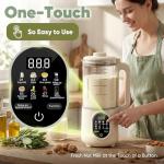 Nut Milk Maker, Milk Maker Machine 10-in-1 Plant Milk Maker for Almond Soy Oat, 55oz, 800W Hot & Cold, One-Touch Auto Clean, 12H Delay Start, 4H Keep Warm