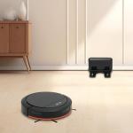 Robot Vacuum Cleaner, 3 In 1 Robot Vacuum & Mop & sweep Combo, Push Button and APP Control, Self-Charging Robotic Vacuum Cleaner, 120 Mins, Strong 2700Pa Suction, Ideal for Pet Hair and Carpet (Black)