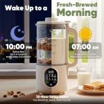 Nut Milk Maker, Milk Maker Machine 10-in-1 Plant Milk Maker for Almond Soy Oat, 55oz, 800W Hot & Cold, One-Touch Auto Clean, 12H Delay Start, 4H Keep Warm