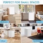 COWSAR 3.0 Cu.Ft Upright Freezer, Compact Freezer, Standing Deep Freezer with Adjustable Thermostat, Removable Shelves & Reversible Door,Fast Cooling for Office,Dorm,Commercial,White