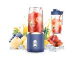 Paramexview® Portable Blender 14oz for Juices & Smoothies with 6 blades Puwerful performances Fusion Blender | USB Rechargeable, Lid, Cup included | Fit for travel and outdoor activities (Navy Blue)