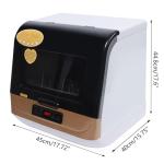 Portable Countertop Dishwasher for 4-6 Sets, Compact Mini Dish Washer with 8L Water Consumption,No Installation Needed，800W Dish Washing Machine with 3 Modes for Tableware & Fruit