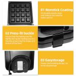 HeHoGoGo 2-in-1 Waffle Maker Pancake Maker with Removable Plates