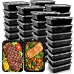 IUMÉ 50-Pack Meal Prep Containers, 26 OZ Microwavable Reusable Food Containers with Lids for Food Prepping, Disposable Lunch Boxes, Plastic Food Boxes- Stackable, Freezer Dishwasher Healthy