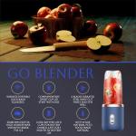 Paramexview® Portable Blender 14oz for Juices & Smoothies with 6 blades Puwerful performances Fusion Blender | USB Rechargeable, Lid, Cup included | Fit for travel and outdoor activities (Navy Blue)