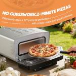 Fendia 12-Inch Electric Outdoor Pizza Oven, 2-minute Pizza, 850℉ Max Temperature, Pizza Stone&Peel Included, Perfect for Home Use, Patio, Garden & Camping
