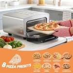 Fendia 12-Inch Electric Outdoor Pizza Oven, 2-minute Pizza, 850℉ Max Temperature, Pizza Stone&Peel Included, Perfect for Home Use, Patio, Garden & Camping