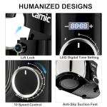 Camic Stand Mixer, 4.2QT+5.3QT Two bowls Electric Food Mixer, 10 Speeds with Digital setting 3-IN-1 Kitchen Mixer for Baking Cakes Cookie Bread Salad with Egg Whisk,Dough Hook,Flat Beater (Black)