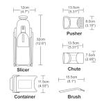 Safe Mandoline Slicer for Kitchen, Adjustable Thickness 0.1-8 mm, Professional Vegetable Slicer, Potato Slicer, Food Chopper French Fry Cutte, Mandolin, Chopping Artifact Fast Veggie (Black Knight)