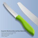 targzier Steak Knives Set of 6, Sharp Serrated Steak Knives,Premium Stainless Steel Steak Knife Set,Colorful Tomato Knife,Steak Knifes for Kitchen/Hotel/Restaurant,Multi-Color