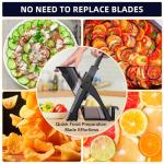 Safe Mandoline Slicer for Kitchen, Adjustable Thickness 0.1-8 mm, Professional Vegetable Slicer, Potato Slicer, Food Chopper French Fry Cutte, Mandolin, Chopping Artifact Fast Veggie (Black Knight)