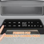 Fendia 12-Inch Electric Outdoor Pizza Oven, 2-minute Pizza, 850℉ Max Temperature, Pizza Stone&Peel Included, Perfect for Home Use, Patio, Garden & Camping