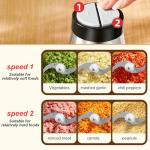 Akureo Kitchen in the Box Mini Food Processors, Electric Food Chopper with Meat Grinder & Vegetable Chopper - 2 Sets of Bi-Level Blades for Fruits/Meat/Nuts