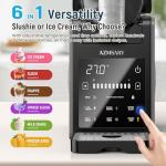 Slushie Machine, 85oz Ice Cream Machine & Slushy Machine for home, with LED Display, 6 Preset Programs for Margaritas, Frappés, Milkshakes, and Soft Serve, Automatic Cleaning, No Ice Needed
