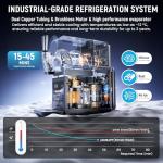 Slushie Machine, 85oz Ice Cream Machine & Slushy Machine for home, with LED Display, 6 Preset Programs for Margaritas, Frappés, Milkshakes, and Soft Serve, Automatic Cleaning, No Ice Needed