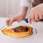 targzier Steak Knives Set of 6, Sharp Serrated Steak Knives,Premium Stainless Steel Steak Knife Set,Colorful Tomato Knife,Steak Knifes for Kitchen/Hotel/Restaurant,Multi-Color