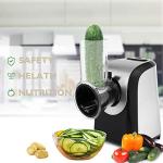 Homdox Electric Cheese Grater 5 in 1 Professional Electric Slicer Shredder 150W Cheese Grater One-Touch Control Salad Maker for Home Kitchen Use, Electric Salad Machine for Cheese, Fruits, Vegetables