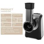 Homdox Electric Cheese Grater 5 in 1 Professional Electric Slicer Shredder 150W Cheese Grater One-Touch Control Salad Maker for Home Kitchen Use, Electric Salad Machine for Cheese, Fruits, Vegetables