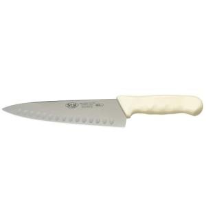 Winco 8" Commercial-Grade Chef's Knife with Hollow Handle, White