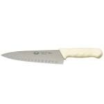 Winco 8" Commercial-Grade Chef's Knife with Hollow Handle, White