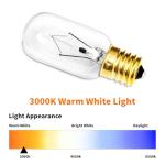 Belleone Light Bulb Fits for LG Microwave Oven - Compatible with LG Frigidaire Ken-more Whirlpool GE Over the Range Microwave, Dimmable 125V 30W E17 Base, Kitchen Night Light, Repalce 6912W1Z004B,4pcs