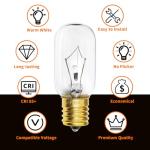 Belleone Light Bulb Fits for LG Microwave Oven - Compatible with LG Frigidaire Ken-more Whirlpool GE Over the Range Microwave, Dimmable 125V 30W E17 Base, Kitchen Night Light, Repalce 6912W1Z004B,4pcs