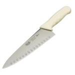 Winco 8" Commercial-Grade Chef's Knife with Hollow Handle, White