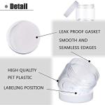 20 PCS 2oz Plastic Empty Jars with Lids(White),Wide-Mouth Refillable Storage Containers for Cosmetics,Empty Storage Container for Candy,Beads,Slime Making,Crafts,Creams,Gifts