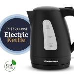 Elite Gourmet EKT8690X 1.7L Electric Tea Kettle 1500W, Hot Water Heater Boiler BPA-Free, Fast Boil, Water Level Window and Auto Shut-Off, Black