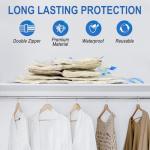 Fygrip Vacuum Storage Bags with Hand Pump, Plastic Packaging Bags, 80% Space Saver Vacuum Seal Bags for Clothing, Travel Lugggage, Blankets, Comforters, 20 Combo