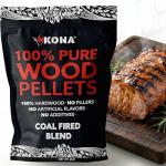 Kona Coal-Fired Pizza Charcoal Pellets - Intended for Ninja Woodfire Outdoor Grill, Premium Rich and Smoky Taste - 100% Natural - Also for Electric & Propane Smokers, Pellet Tubes - 2 Pounds
